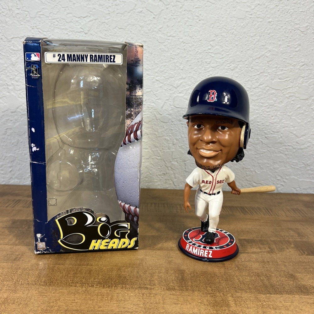 #24 MANNY RAMIREZ Boston Red Sox MLB Legend BIG Head Bobblehead RARE
